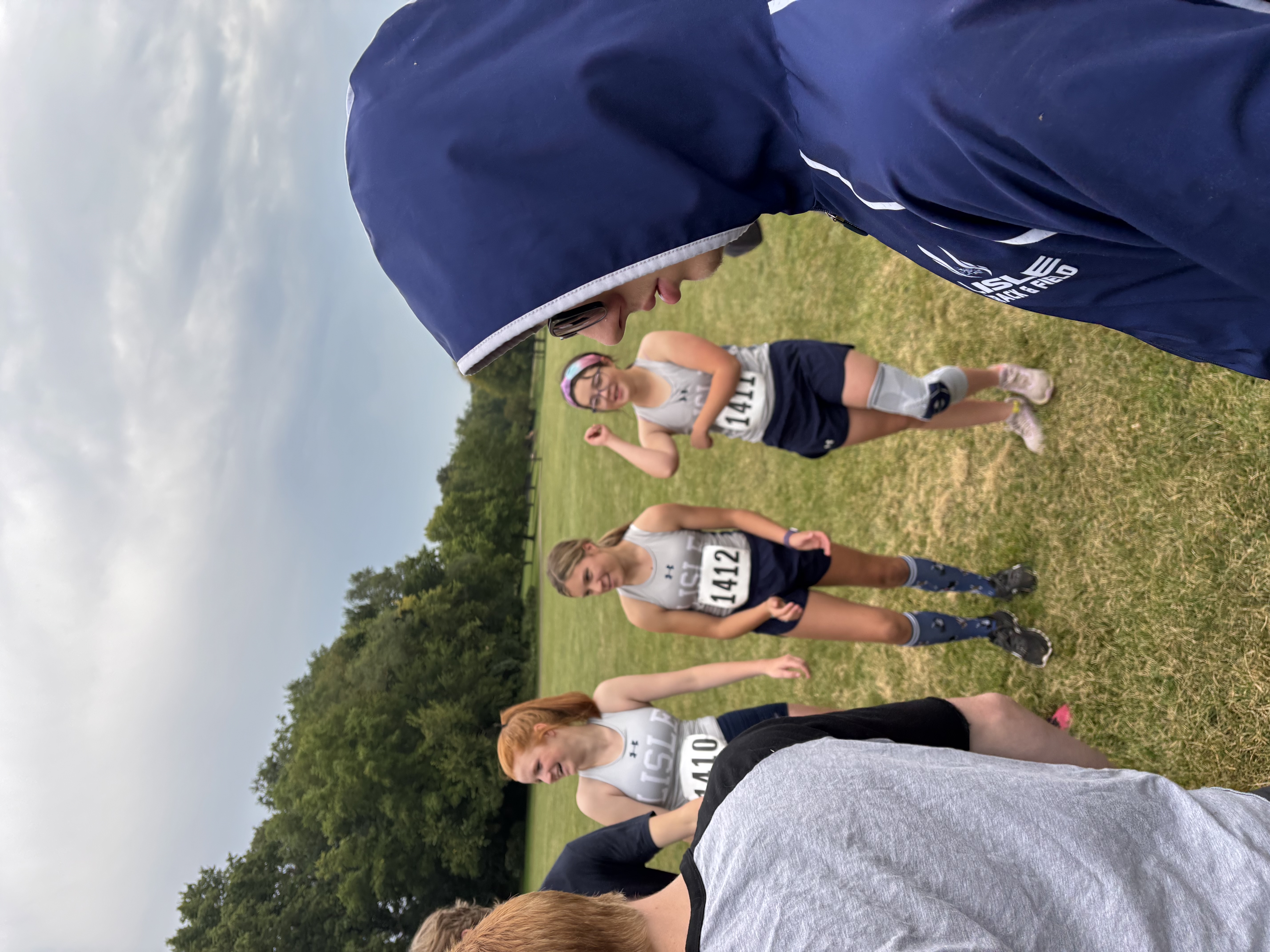 Lisle JV Girls at the Line at the 2025 Steelmen Invite